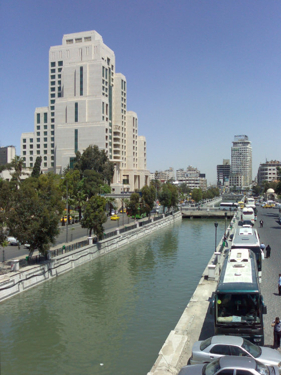 Barada River in Damascus